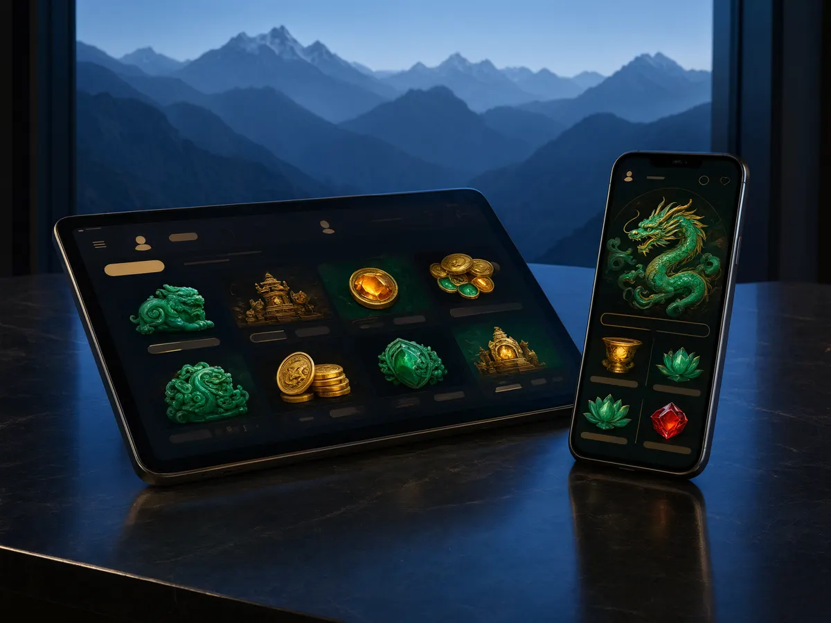 Online casino slot lobby displayed on mobile devices, illustrating Zitro Digital's Peru launch with Betmaster